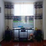 cortina de tela corrediza sencilla